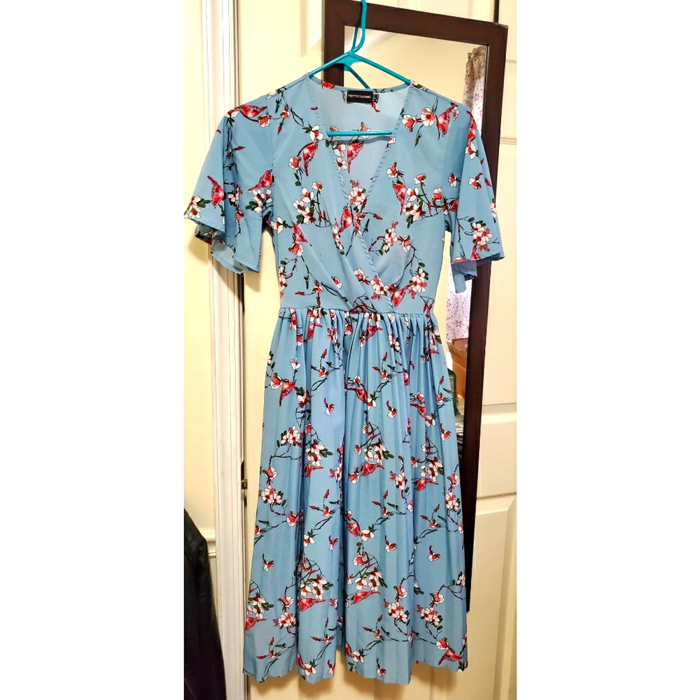 PrettyLittleThing Flower Wrap Dress